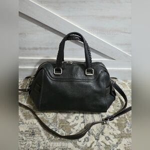 Coach Ace Black Leather Satchel